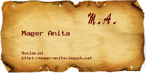 Mager Anita névjegykártya